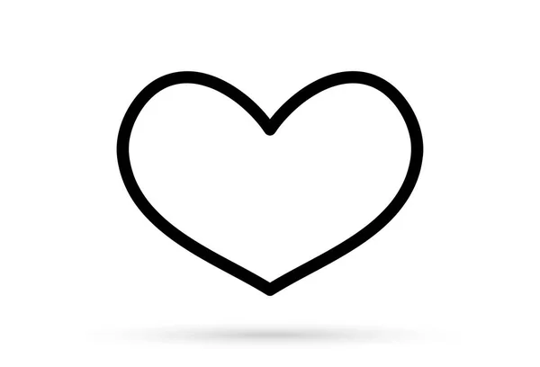 Beliebte Herz Zeichnung Liebe Valentin Zeichen Symbol isoliert — Stockvektor