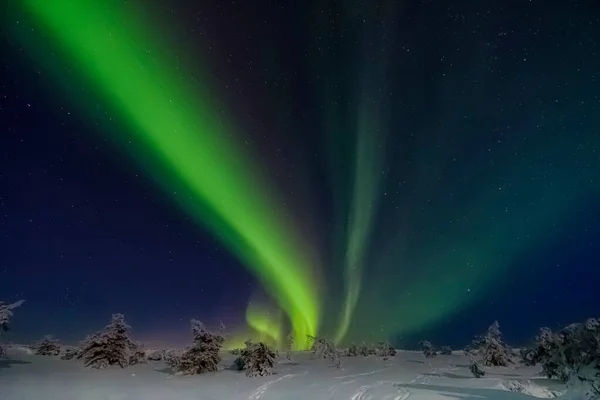 Aurora Borealis Även Känd Som Norrsken Eller Polarljus Bortom Polcirkeln — Stockfoto