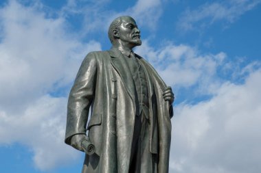 Moskova - 09 Mart 2019: VDNH sergisinde Lenin Anıtı.
