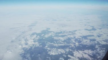 Wroclaw karlı kış alanları havadan görünümü