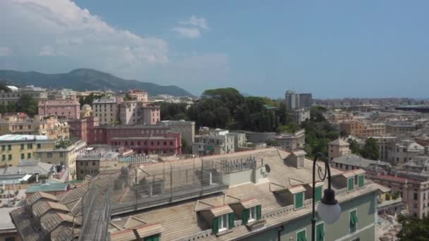 View on Genoa city — Stock Video