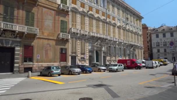 Улица Генуи — стоковое видео