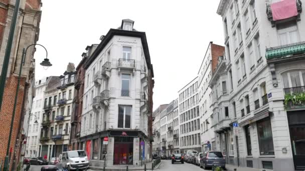 Traditionelle Architektur in Brüssel — Stockvideo