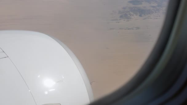 Vista dall'illuminatore aereo sul deserto del Sinai — Video Stock