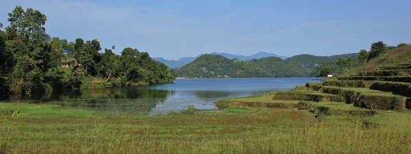 Liggande Begnas Lake Sjön Nära Pokhara Nepal — Stockfoto