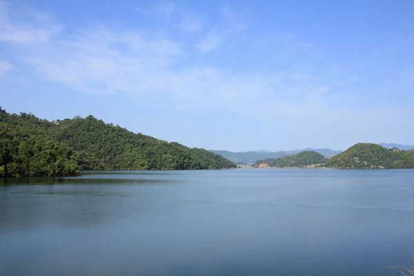 Sjön Begnas Sett Från Majhjkuna Nepal — Stockfoto