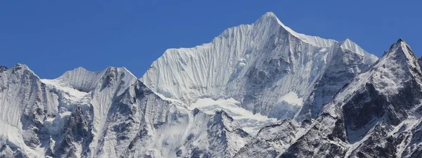 Majestátní Hora Gangchenpo Nepál Scéna Národní Park Langtang — Stock fotografie
