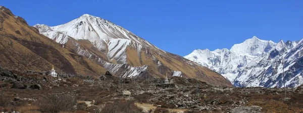 Reiseziel Und Beliebter Aussichtspunkt Tserko Langtang Nationalpark Nepal — Stockfoto