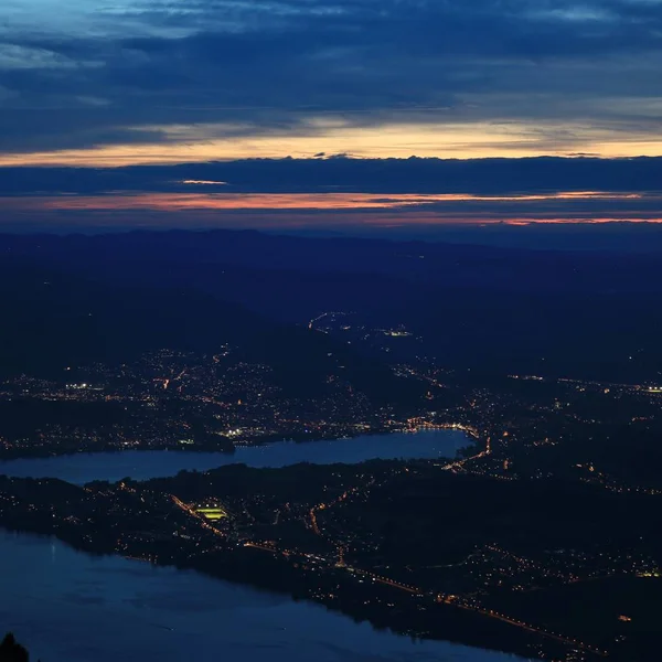 Sunset Scene Lucerne View Mount Rigi — Stock Photo, Image