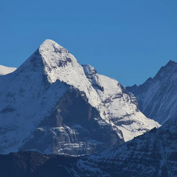 Pokryte Śniegiem Góry Regionie Oberland Berneński Szwajcaria — Zdjęcie stockowe