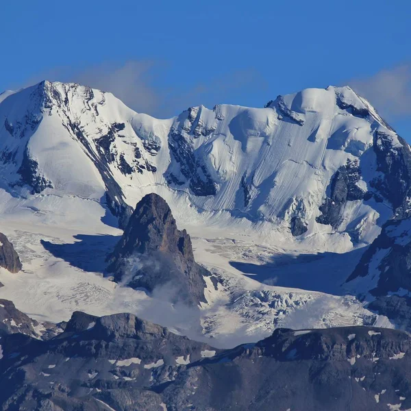 Bluemlisalp Gletscher Vom Berg Niesen Aus Gesehen Berner Oberland Schweiz — Stockfoto