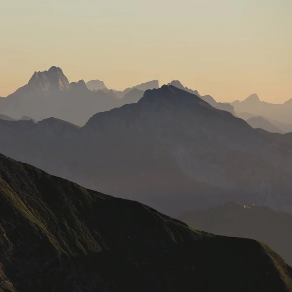 Abendstimmung Berner Oberland Blick Vom Berg Niesen Schweiz — Stockfoto
