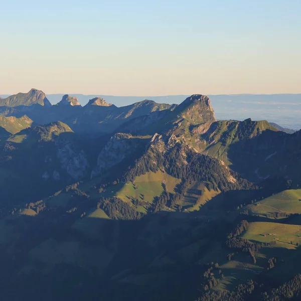 Mountains Gantrisch Homad Stockhorn Sunrise Mountain Range Bernese Oberland Swiss — Stock Photo, Image