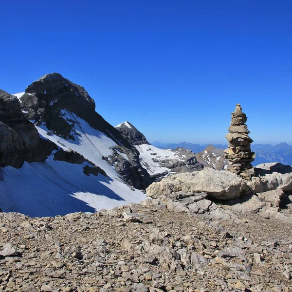 Mohylu Ledovec Diablerets Mount Tete Ronde Glacier 3000 Švýcarsko — Stock fotografie