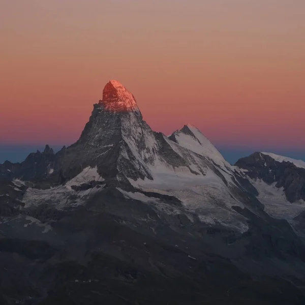Matterhorn Pouco Antes Nascer Sol Zermatt — Fotografia de Stock