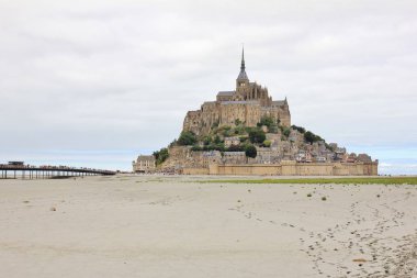 Mont Saint Michel, ünlü abbey ve fort Normandy, Fransa için. Popüler seyahat hedef.