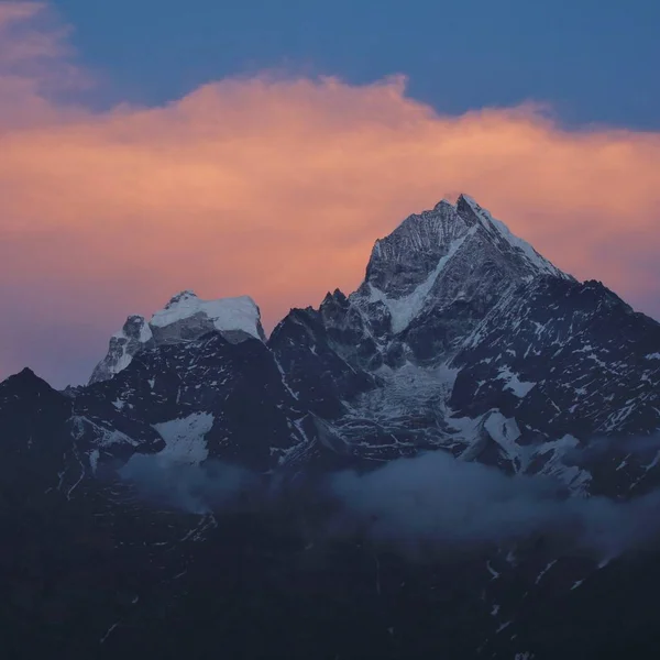 Tombée Nuit Dans Région Everest — Photo