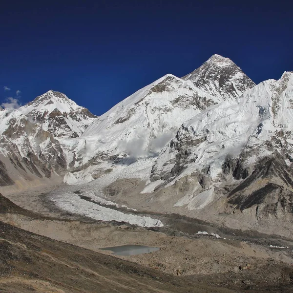 Campo Base Dell Everest Monte Everest Visti Kala Patthar Ghiacciaio — Foto Stock