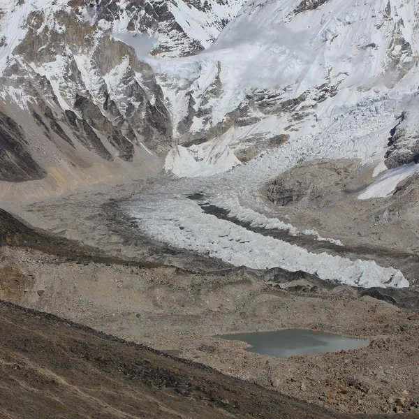 Udgangspunkt Everest Ekspeditioner Detalje Khumbu Gletsjeren - Stock-foto