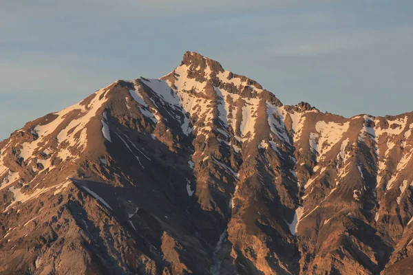 Высокая Гора Lenzer Horn Видели Обермуттен Кантон Гризонс Швейцария — стоковое фото