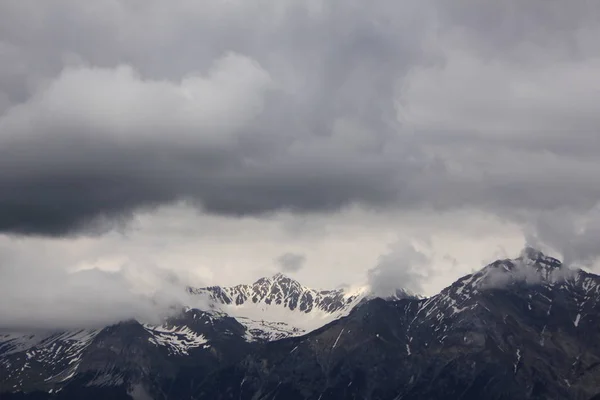 Хмарний День Швейцарських Альпах Гора Аразер Рошип — стокове фото