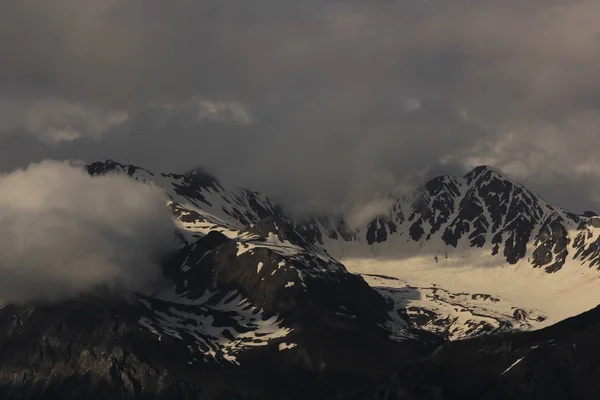 Aroser Rothorn Obermutten Sviçre Den Görüldü Bulutlu Yaz Günü — Stok fotoğraf