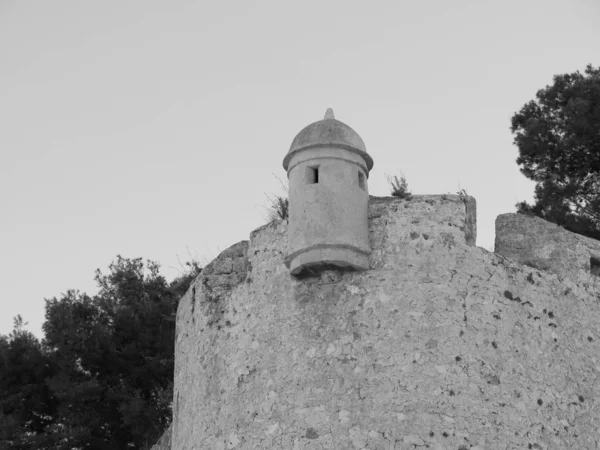 Wall Small Tower Castillo Denia Spain — Stock Photo, Image