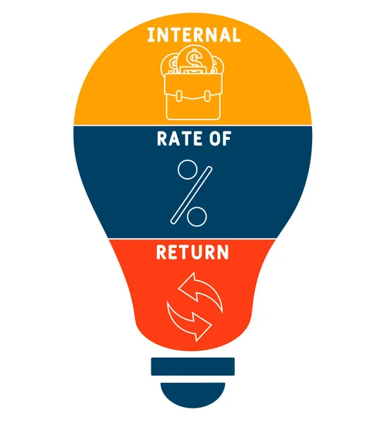 Irr Internal Rate Return Acronym Business Concept Vector Illustration Concept — Stock Vector