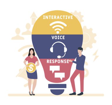 IVR - Interactive Voice Response, acronym business concept clipart