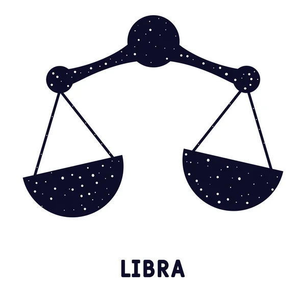 Signo Del Zodíaco Libra Ilustración Vectorial Símbolo Del Signo Del — Archivo Imágenes Vectoriales