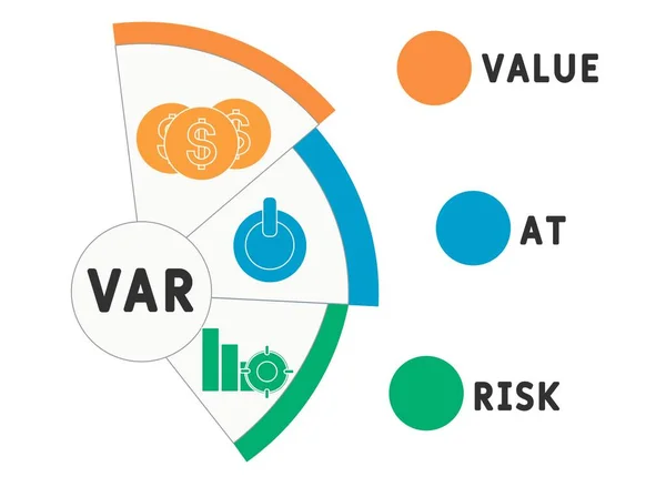 Var Value Risk Acronym Business Concept Vector Illustration Concept Keywords — Stock Vector
