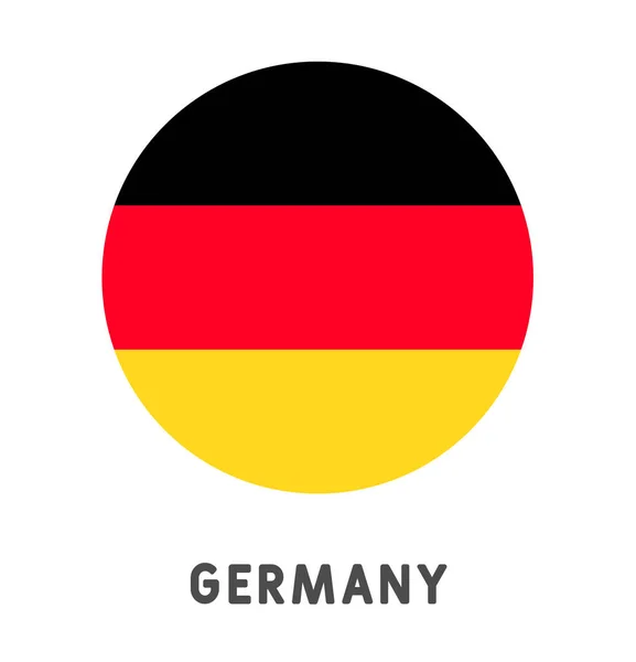 Almanya Bayrak Vektör Simgesi Izole Edildi Almanya Bayrağı Düğmesi — Stok Vektör