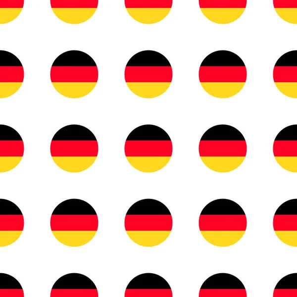 Deutschland Runde Flagge Nahtlose Muster Deutschland Hintergrund Kreis Symbole Textur — Stockvektor