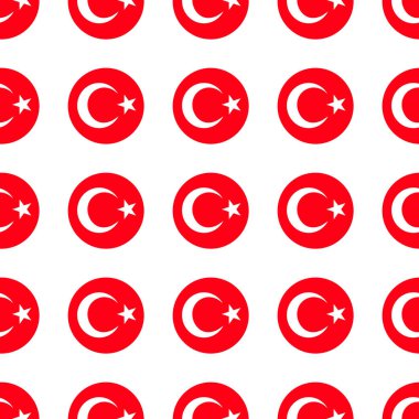 Türkiye bayrağı yuvarlak, pürüzsüz desen. Hindi arka planı. Çember simgeleri. Seyahat için doku, spor sayfaları, yarışma, oyun tasarımları. Vatansever duvar kağıdı.