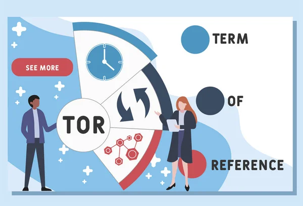 Vector Website Ontwerp Template Tor Referentieacroniem Bedrijfsconcept Illustratie Voor Website — Stockvector