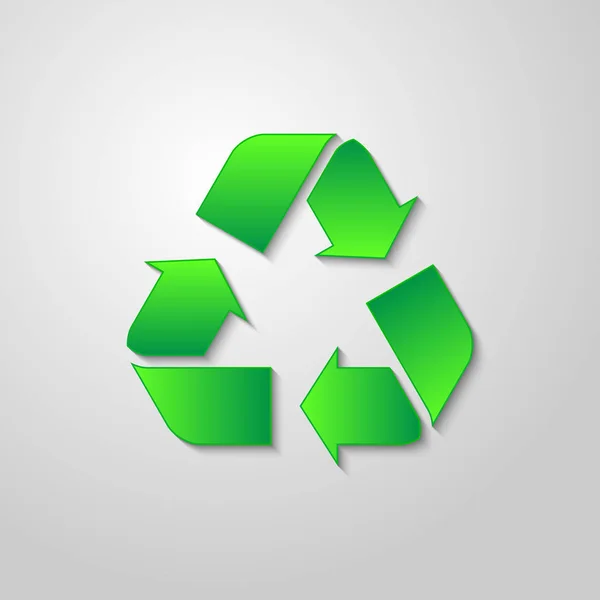 Signe Recyclage Vectoriel Isolé Sur Fond Blanc — Image vectorielle