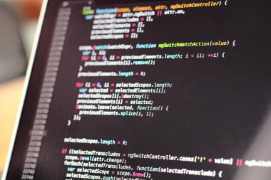 Programlama kodu soyut teknoloji arka plan yazılım deve stok fotoğraf