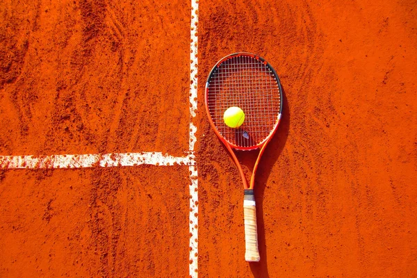 Pelota Tenis Una Cancha Tenis Stock Photo Imagen de archivo