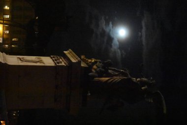 Particolare not turno di piazza venezia a roma