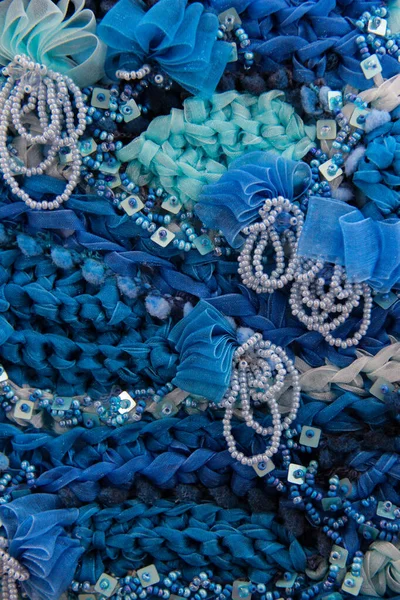 Karmaşık işlemeli arka plan. Yama işi. El yapımı arkaplan. 