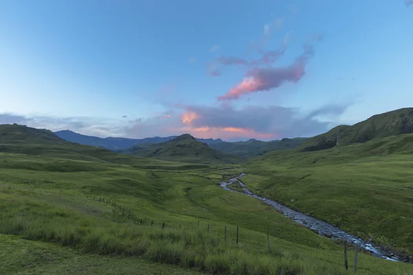 Pink Colored Clouds Drakensberg South Africa — Stock Photo, Image