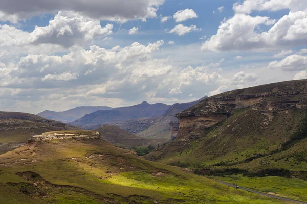 Formations Nuages Grès Drakensberg Afrique Sud — Photo