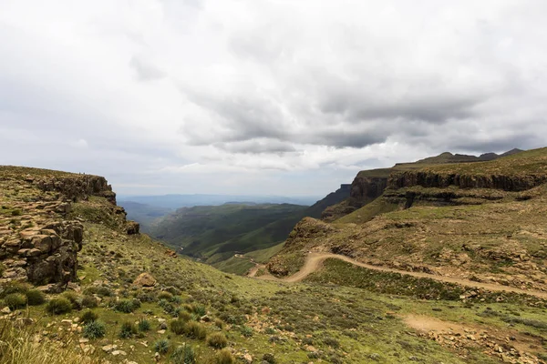 Start Descend Sani Pass South Africa — Stock Photo, Image