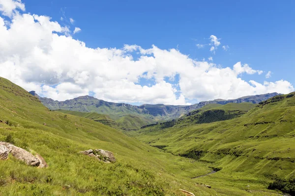 Zelené Údolí Horských Drakensberg Jihoafrická Republika — Stock fotografie