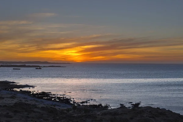 Pôr Sol Sobre Baía Luderitz Namíbia — Fotografia de Stock