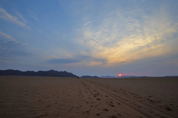 Trilhas Jipe Através Areia Namíbia — Fotografia de Stock