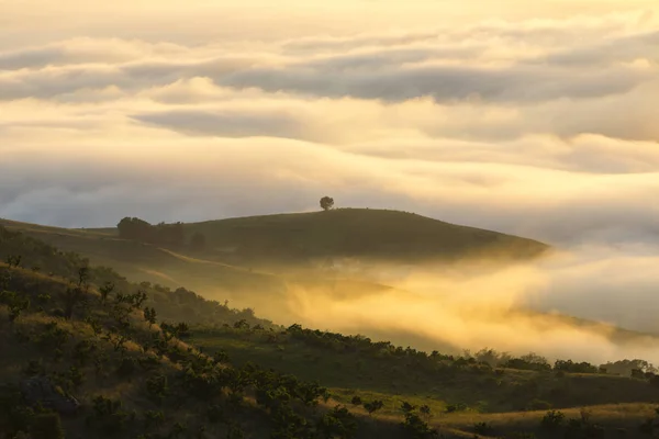 Low clouds at sunrise — Stock Photo, Image