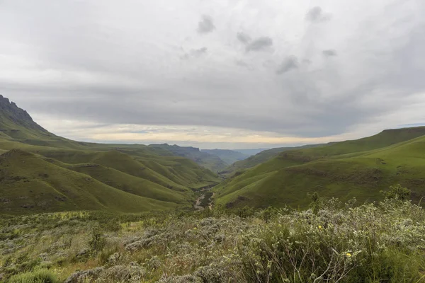 Vallée verte à Drakensberg — Photo