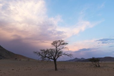 Gün batımı sonrası renkli bulutlar