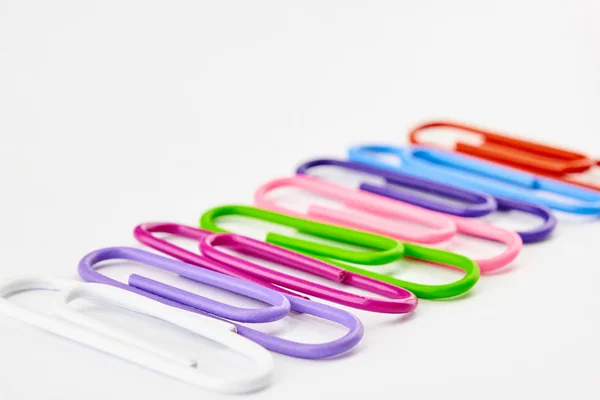 Color office clips. Office background — Stock Photo, Image